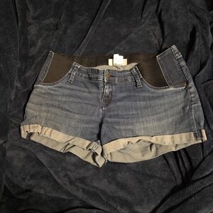 🟢2 For $15🤰Women's Denim Maternity Shorts🤰